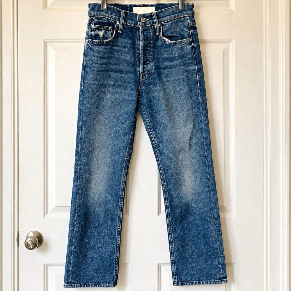 MOTHER Superior The Tomcat Ankle Dirty Mary Jeans 24 Button Fly Distressed